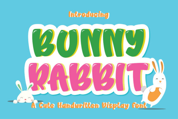 Bunny Rabbit Font for Creative Craft Projects
