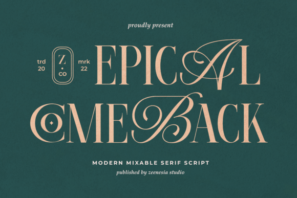 Epical Comeback: A Modern Display Font for Creative Branding