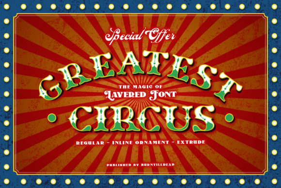 Greatest Circus Font for Bold and Retro Craft Designs
