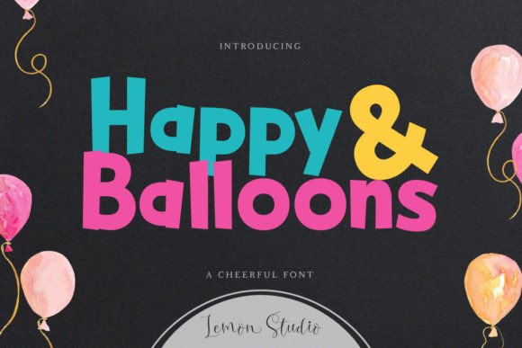 Happy Balloons: A Cheerful Display Typeface for Editorial Design