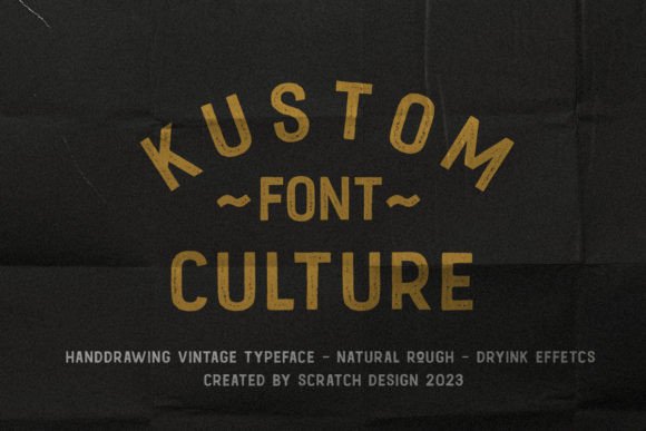Kustom Culture Font for Vintage-Inspired Branding