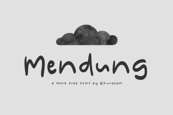 Mendung: A Modern Display Typeface for Creative Product Design