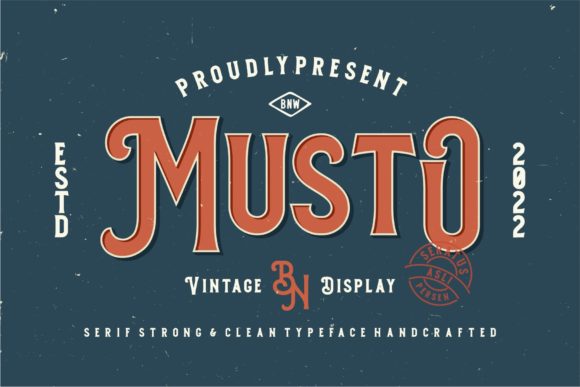 Musto: A Bold Vintage Display Font for Impactful Campaigns