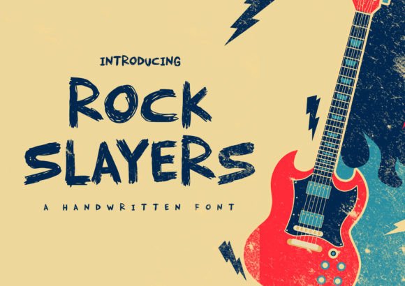 Rock Slayers: A Bold Display Font for Editorial Creativity