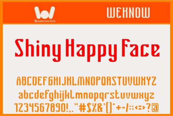 Shiny Happy Face Font for Bold Branding and Eye-Catching Designs